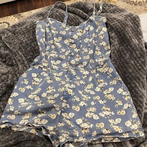 Forever 21 Blue Floral Romper